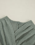 Waffle Knit Open Front Cardigan
