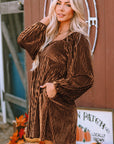 Velvet Tie-Back Square Neck Babydoll Dress