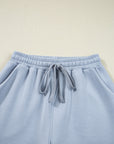 Solid Half-Zip Hoodie and Pants Set