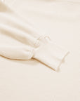 Waffle Knit Bishop Sleeve Side Split Top