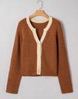 Gabriella Knit Neckline Short Cardigan