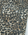 Leopard Denim Pocketed Mini Dress