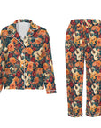 Baha Ranch Colores De Mexico Roses & Guitars Satin Pajamas