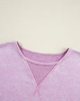 Mineral Wash Drop Shoulder Pullover Sweatshirt