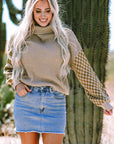 Vera Waffle Knit Turtleneck Sweater