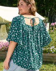 Adelynn Square Ruffled Trim PLUS Blouse