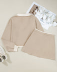 Valerie Cropped Pullover Drawstring Skirt Set