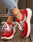 Abigail Lace Up Breathable Sneakers