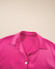 Solid Buttoned Collar T-Shirt Mini Dress