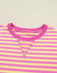 Stripe Terry Knit Top & Shorts Set