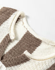 Colorblock Stripe V-Neck 3/4 Sleeve Sweater