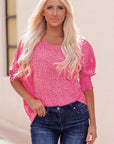 Holly Oversized Leopard Puff Sleeve Blouse