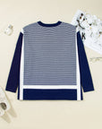 Reese Stripe Dolman Oversize Tunic Sweater