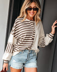 Ariana Stripe Stitched Oversized Sweatshirt
