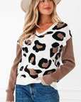 Jocelyn Block Patchwork Sleeve Sweater