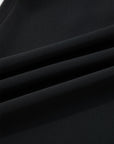Solid Pleated Pull-On Straight Leg Pants