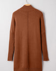 Solid Ribbed Mock Neck Sweater Dress
