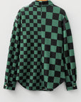 Checker Flap Pocket Button Front Shacket