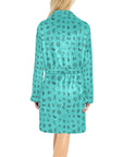 Turquoise Cattle Brands Women's Western Bath Robe