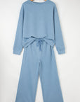 Textured Top and Pants Set