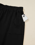 Plus Size Solid Asymmetrical Hem Capris Pants