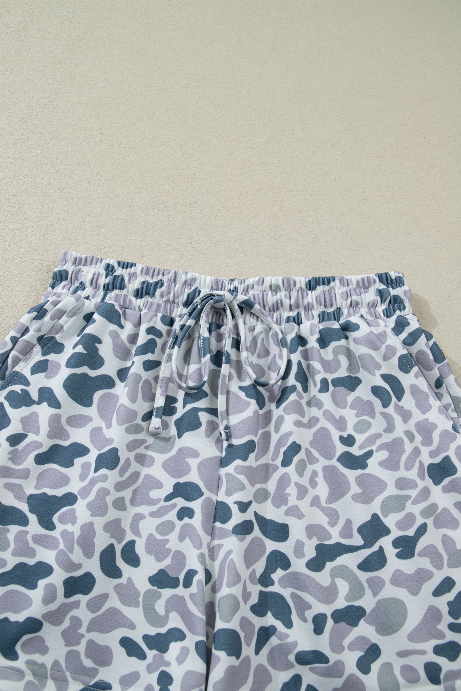 Abstract Camo Polo Collar T-Shirt &amp; Shorts Set