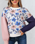 Lumivita Colorblock Sleeve Patchwork Sweater
