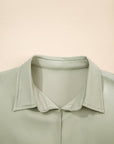 Solid Buttoned Collar T-Shirt Mini Dress