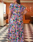 Noa Plus Size Ruffled Short Sleeve Maxi Dress