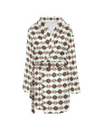 White Aztec Women's Western Bath Robe