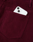 Solid Corduroy High Waist Wide Leg Pants