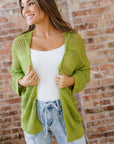 Crochet Knit Oversize Open Front Cardigan