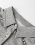 Waffle Knit Patchwork Reverse Seam Button-Up Shacket