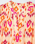 Western Abstract Geometric Long Sleeve Maxi Dress