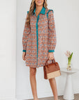 Alia Floral Contrast Collared Shirt