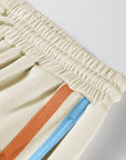 Stripe Patchwork Quarter-Zip Pullover and Pant Set