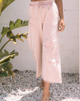 Floral Patch Mineral Wash Terry Knit Pants