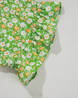 Floral Ruffle Sleeve V-Neck Blouse