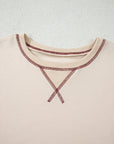 Stripe Patchwork Long Sleeve Knit Top