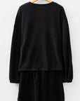 Solid Textured Knit Pullover and Shorts Set