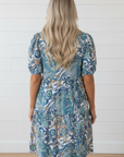 Floral Boho V-Neck Short Sleeve Mini Dress