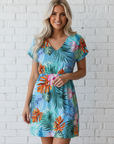 Tropical Semi-Sheer Beach Cover Up Dress