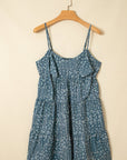 Floral Knot Spaghetti Straps Flared Dress