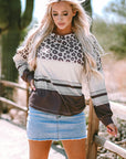 Teagan Color Block Crewneck Long Sleeve Top
