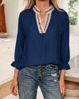 Soraya Flounced Bracelet Sleeve Blouse