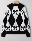 Daetta Rhombus Knit Loose Sweater