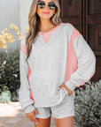 Charlie Raw Hem Pullover and Casual Shorts Set