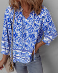 Anne 4 Sleeve Tied Blouse