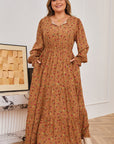 Charleigh Sleeve Tiered Maxi PLUS Dress