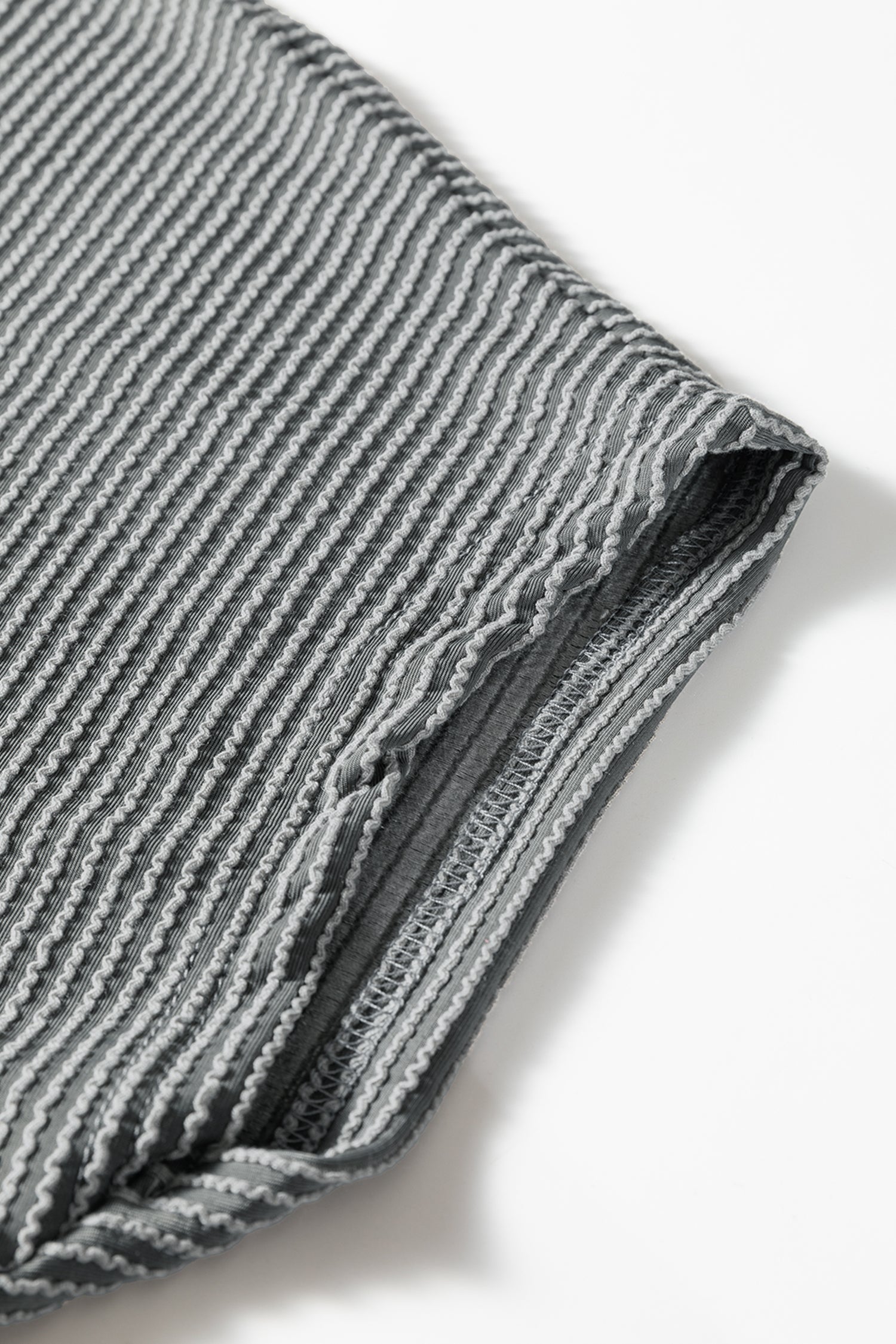 Corded Knit Mock Neck Tee and Pant Set